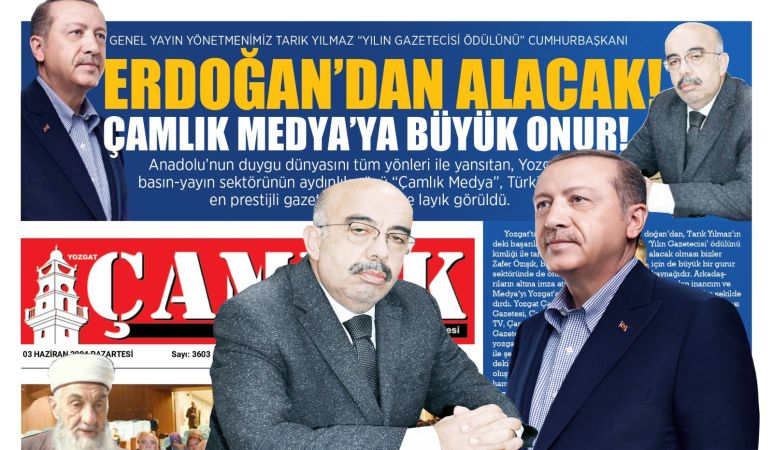 Cumhurbaşkanı Recep Tayyip Erdoğan'dan Yozgat Çamlık Medya'ya anlamlı ödül. Tören geniş katılımlı olacak