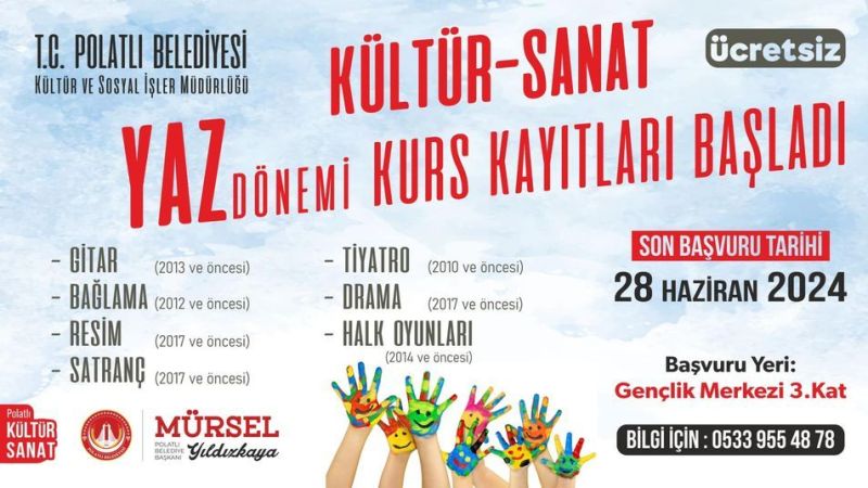 Kültür Sanat Kurslarına Büyük İlgi: Yüzlerce Kursiyer İçin Yaz Dönemi Başlıyor! ?????