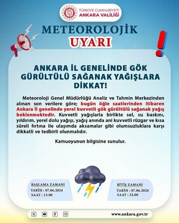 Ankara'yı Felaket Bekliyor! Saat Verildi