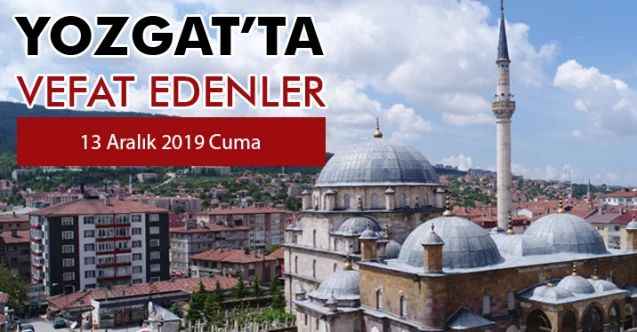 Yozgat'ta vefat edenler