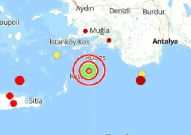O bölge sallandı: Marmaris açıklarında 4.7 büyüklüğünde deprem