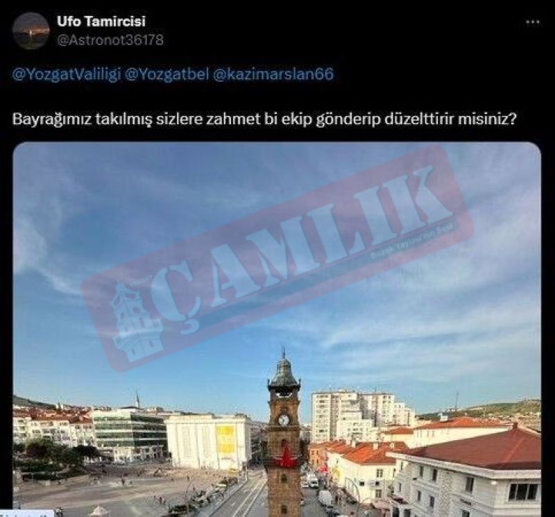 Yozgatlının bayrak hassasiyeti gece gündüz dinlemez!