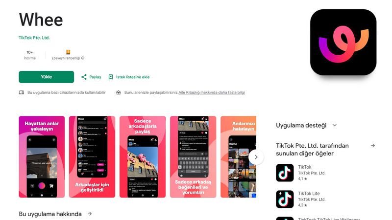 TikTok’tan Şaşırtan Yenilik: Sadece Fotoğraf Paylaşabileceğiniz Yeni Uygulama 'Whee' Yayında!