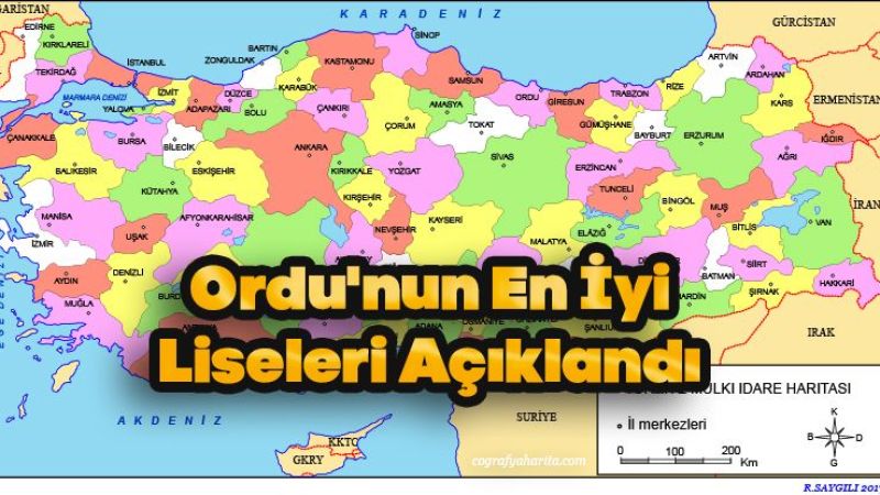 Ordu'nun En İyi Liseleri Açıklandı