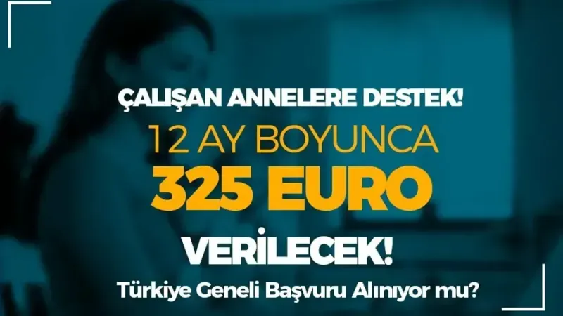 Çalışan Anneleri Sevindiren Haber: 325 Euro Destek Başvuruları Başladı! Türkiye Geneli Kapsama Alınacak mı?