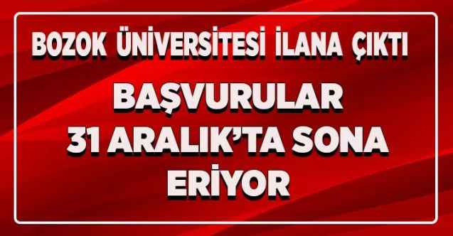 Yozgat Bozok Üniversitesi ilana çıktı