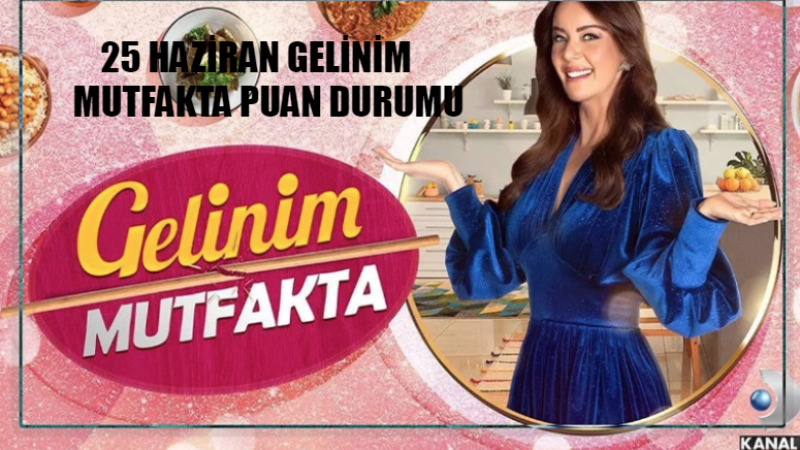 25 Haziran Gelinim Mutfakta Kim Birinci Oldu? 25 Haziran Gelinim Mutfakta Puan Durumu!