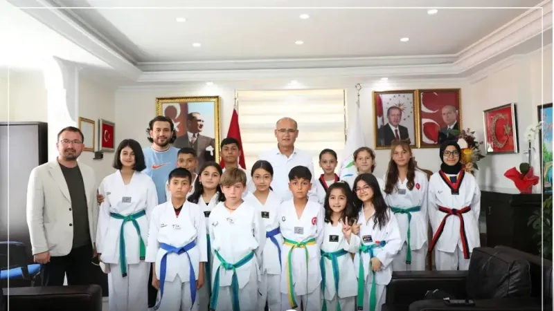 Çekerek Belediye Başkanı Üzeyir İnce, genç sporcuları ağırladı