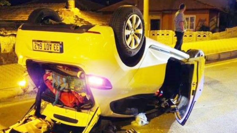 Yozgat’tan Çorum İstikametindeydi… Çarpmanın Etkisiyle Takla Attı…