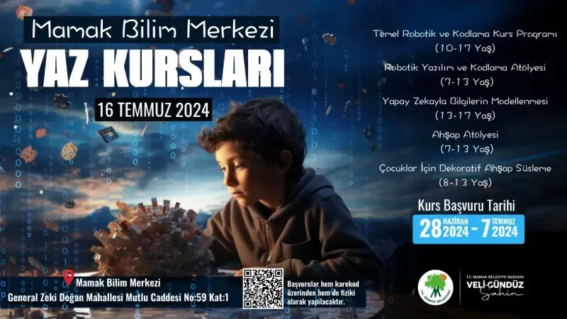 Mamak Bilim Merkezinde Yaz Kursları Başlıyor