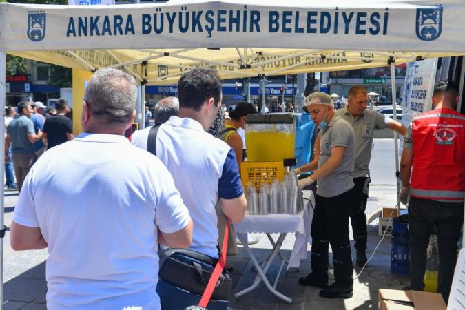 Ankara'da vatandaşın içini serinleten uygulama
