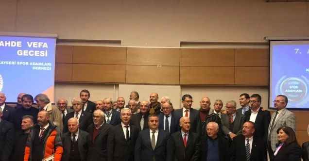 Kayseri Spor Adamları Derneği’nin 7. Vefa Gecesi düzenlendi