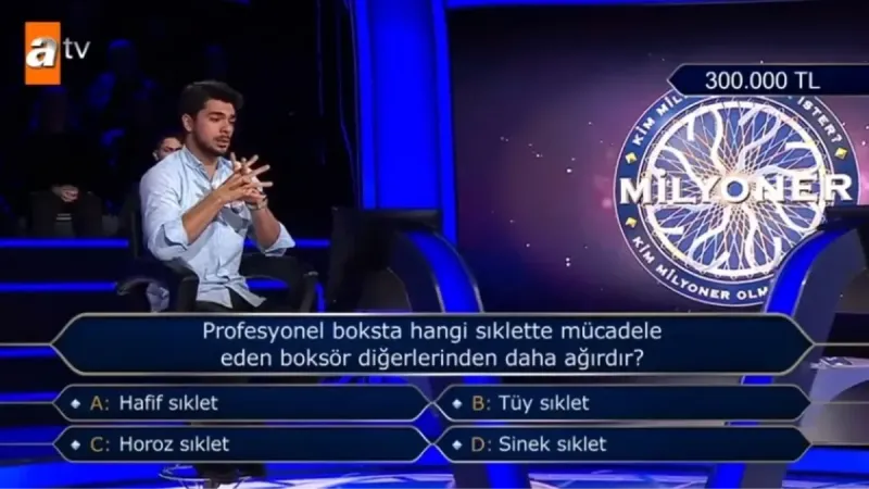 Profesyonel boksta hangi sıklette mücadele eden boksör daha ağırdır? Kim Milyoner Olmak İster 7 Temmuz Sorusu Cevabı Nedir?