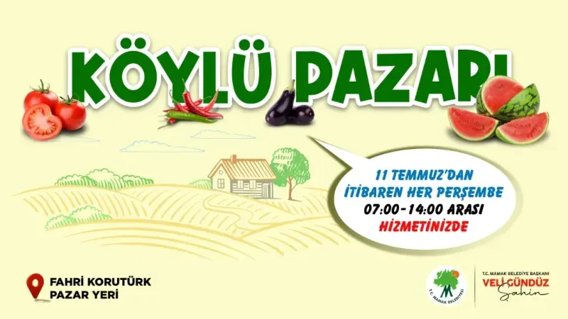 Organik ve Lezzetli Ürünlerin Durağı Köylü Pazarı Köylü ürettiğini satacak, vatandaş doğal beslenecek