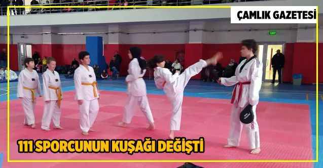 111 sporcunun kuşağı değişti
