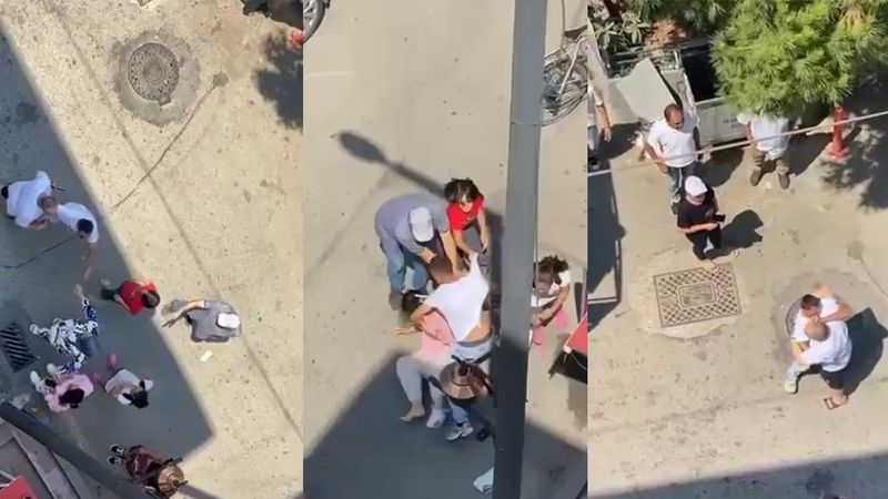 Sokak Ortasında Darp Edildi: Çocuklar Annelerine Siper Oldu