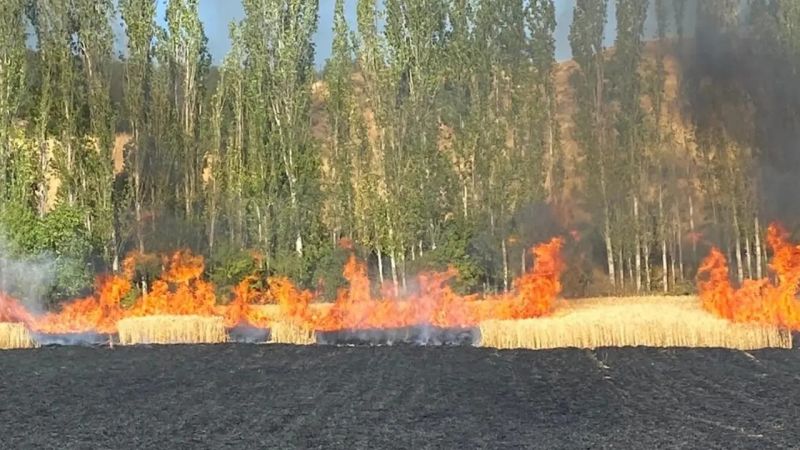 Aydıncık'ta Yangın Alarmı