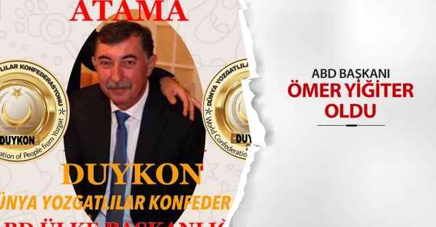 Dünya Yozgatlılar Konfederasyonu ABD Ülke Başkanı Ömer Yiğiter Oldu
