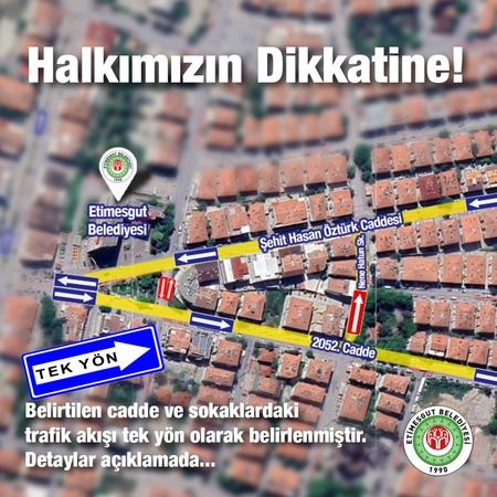 Etimesgut Belediye’sinden Trafik Tanzim Uygulaması