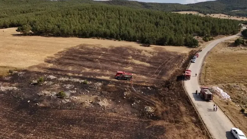 Yozgat’ta Anız Yangını Son Anda Kontrol Altına Alındı