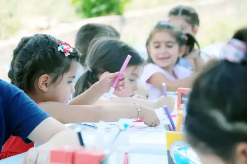 Tavşan Bahçesinde Boyama Etkinliği... Çocuklar doyasıya eğlendi