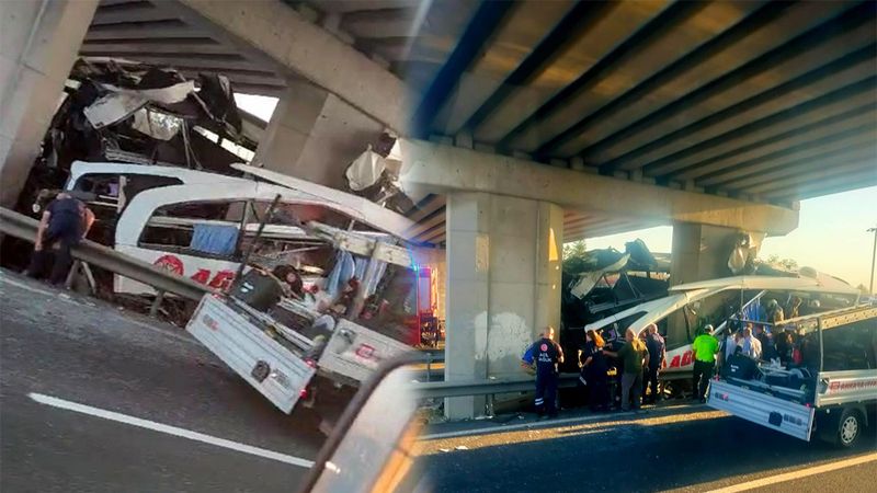 Ankara Polatlı'da Feci Kaza: Yolcu Otobüsü Köprüye Saplandı, Ölü ve Yaralılar Var