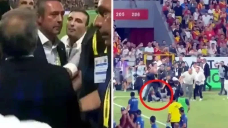 Göztepe Fenerbahçe maçında Ali Koç'a kim saldırdı, adı ne? Ali Koç'u kim ittirdi?
