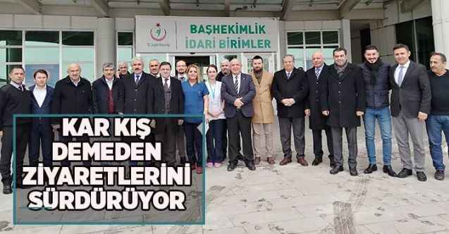Başer, Kar Kış Demeden İlçe Ziyaretlerini Sürdürüyor