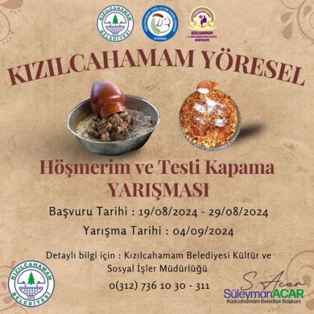 Kızılcahamam’da Yöresel Höşmerim ve Testi Kapama Yarışması Heyecanı Başlıyor