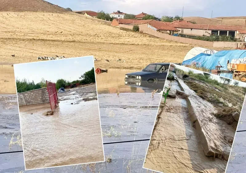 Yozgat’ı sel ve dolu vurdu! Bir belde göle döndü, çatılar uçtu, sel otomobilleri yuttu