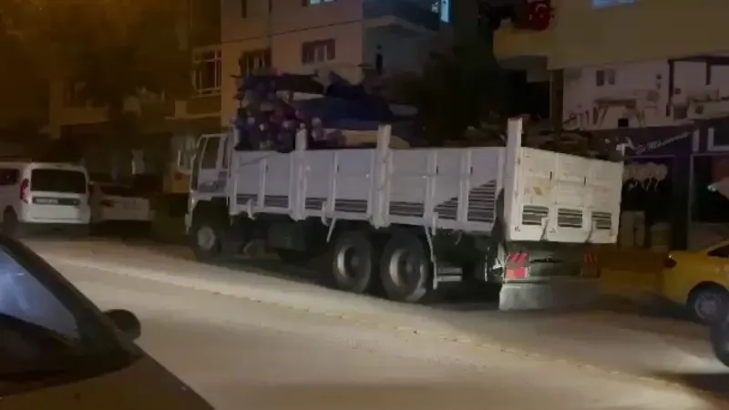 Plakasız kamyon komşuyu heyecanlandırdı!