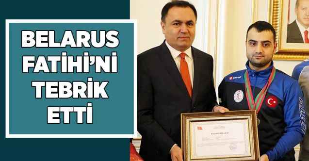 Vali Çakır, Avrupa şampiyonunu tebrik etti