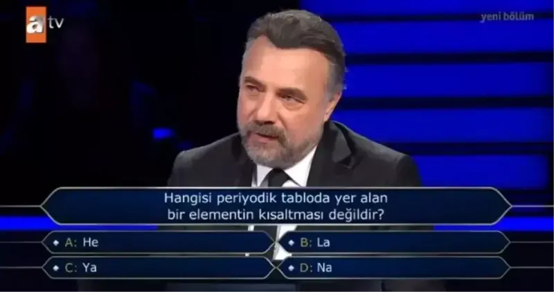 Hangisi periyodik tabloda yer alan bir elementin kısaltması değildir?