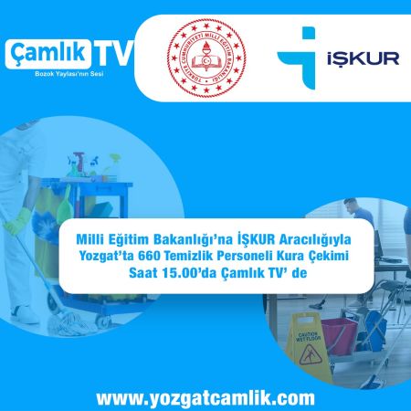 Yozgat İl Milli Eğitim Müdürlüğü kura çekilişini Çamlık TV Canlı yayınlayacak