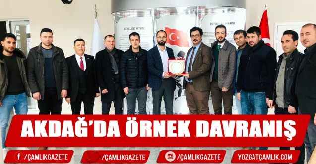 Akdağmadeni Dayılılar Sosyal Yardımlaşma Eğitim Kültür ve Dayanışma Derneği'nden Örnek Davranış