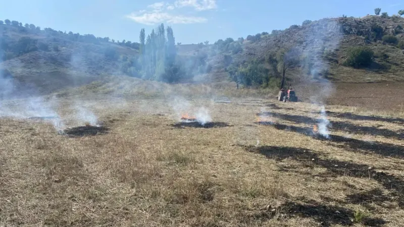 Yozgat’ta Anız Yangını Panikle Başladı, Ekipler Anında Müdahale Etti!