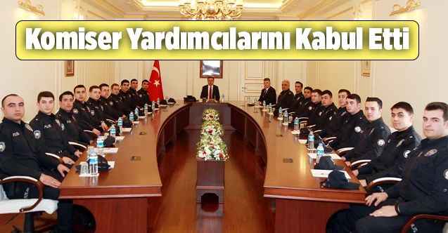 Emniyet Genel Müdürlüğünün Yozgat'a atadığı komiser yardımcıları Vali Kadir Çakır'ı Ziyaret Etti...