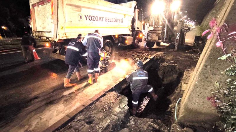 Yozgat’ta Ana Su Hattında Meydana Gelen Arızaya Anında Müdahale
