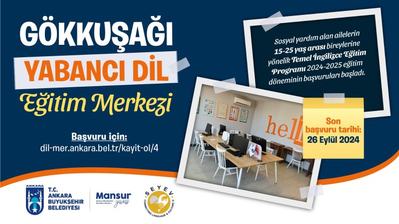 Ankara Büyükşehir Belediyesi'nden Ücretsiz İngilizce Eğitim Fırsatı