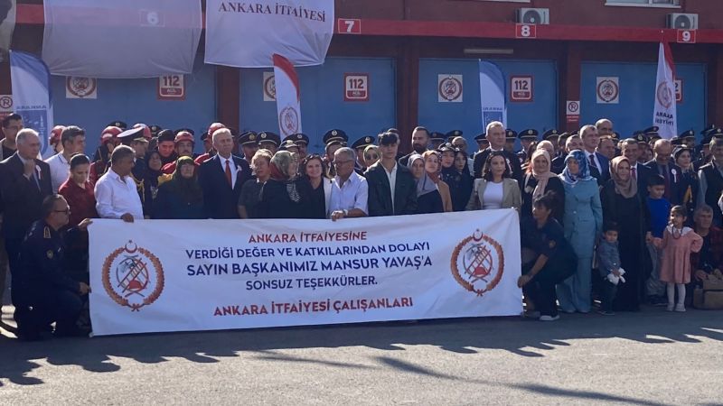 Ankara Büyükşehir Belediye Başkanı Mansur Yavaş İtfaiye Yemin Törenine Katıldı