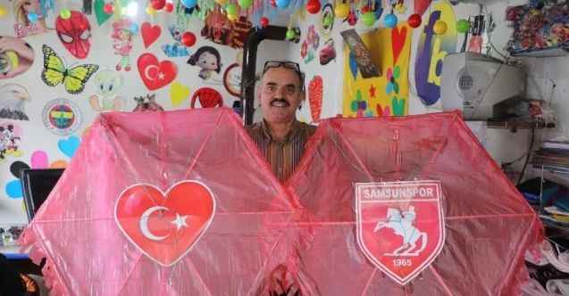 Yaz-kış demeden uçurtma üretiyor