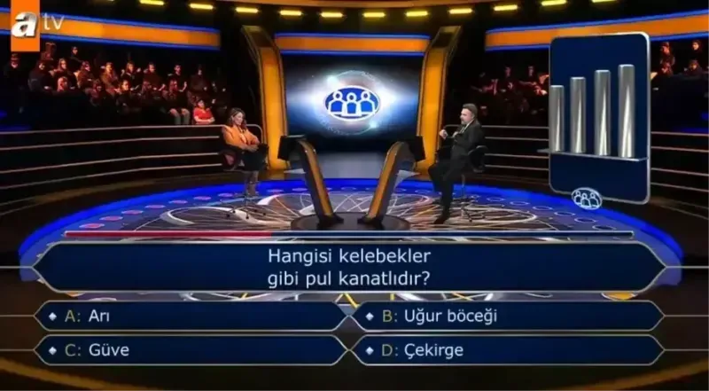 Kim Milyoner Olmak İster yeni bölüm soru ve cevapları! Hangisi kelebekler gibi pul kanatlıdır?