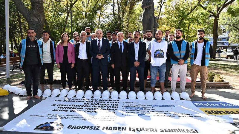 Mamak Belediye Başkanı Veli Gündüz Şahin'den Madencilere Destek