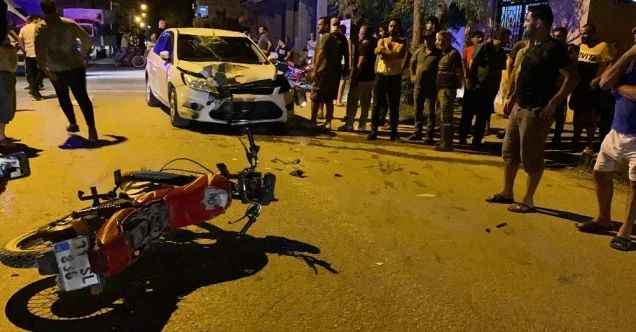 Samandağ’da otomobil ile motosiklet çarpıştı: 2 yaralı