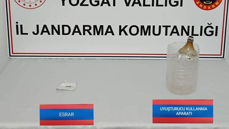 Sorgun'da Esrar maddesi Yakalandı