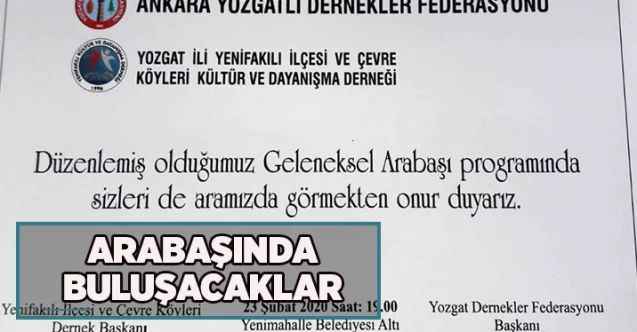 Ankara’da arabaşında buluşacaklar