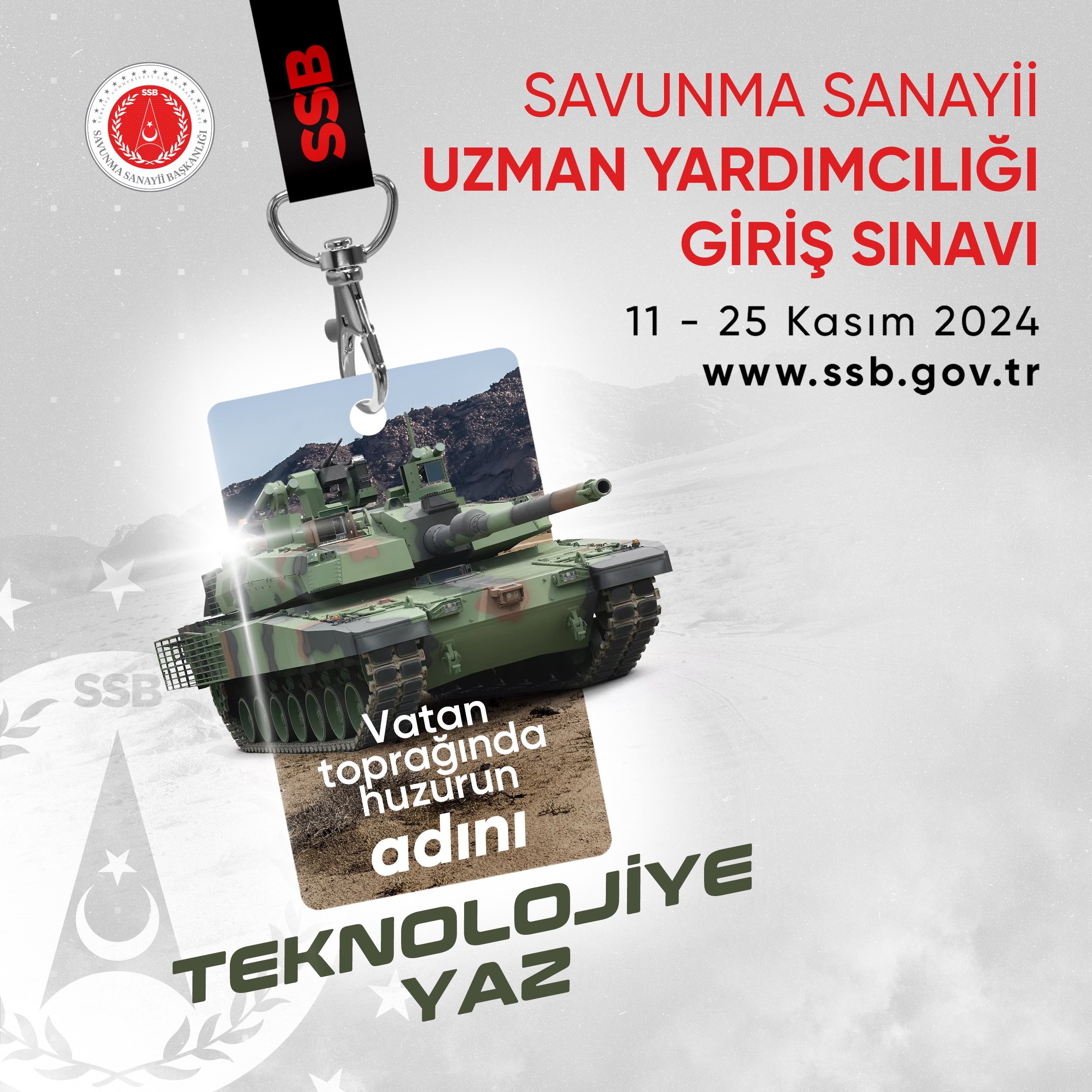 Savunma Sanayii Uzman Yardımcılığı Giriş Sınavı Başvuruları Başlıyor