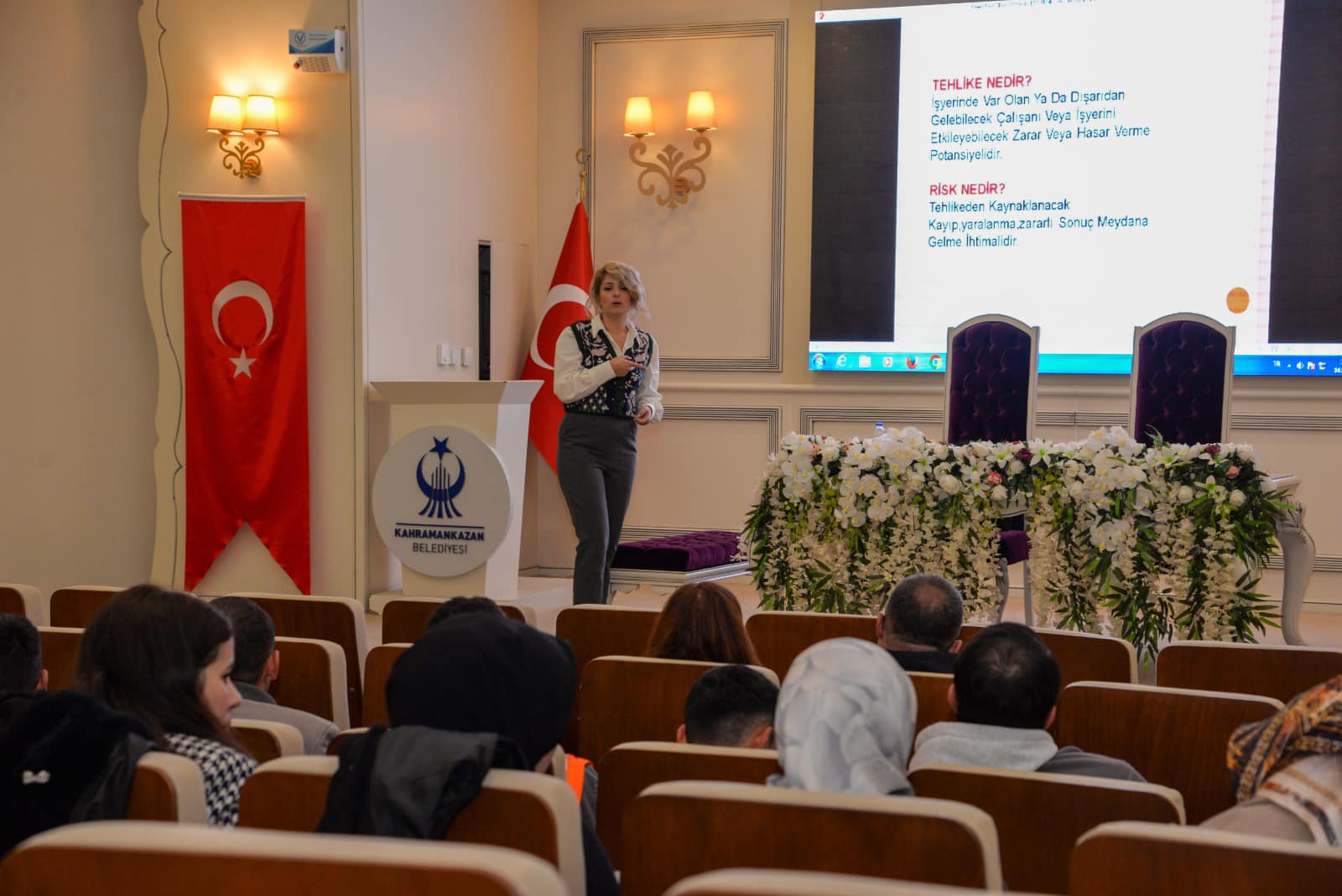 Kahramankazan belediye Personeline iş sağlığı eğitimi
