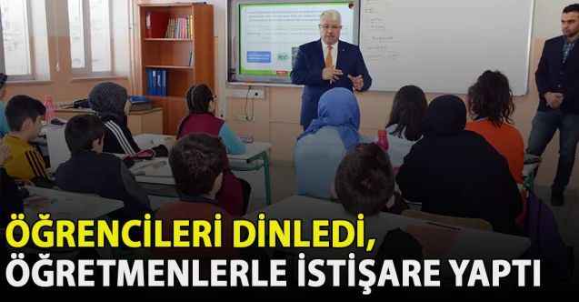 İl Milli Eğitim Müdürü Yusuf Yazıcı, Öğrencileri dinledi, öğretmenlerle istişare yaptı