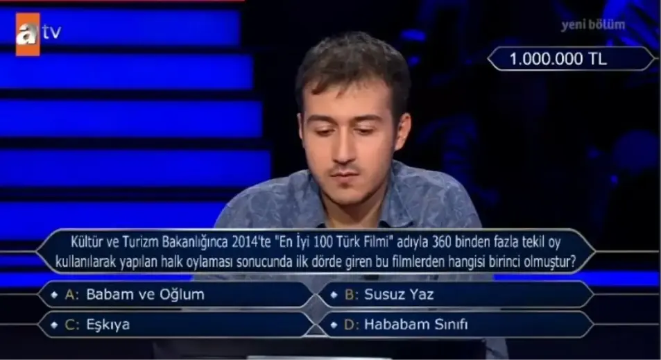 Kültür ve Turizm Bakanlığı halk oylamasında birinci olan film hangisidir?